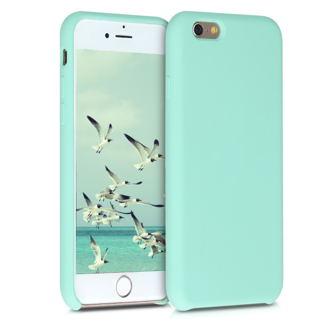 KW Θήκη Σιλικόνης iPhone 6 / 6S - Soft Flexible Rubber Protective Cover - Pastel Green