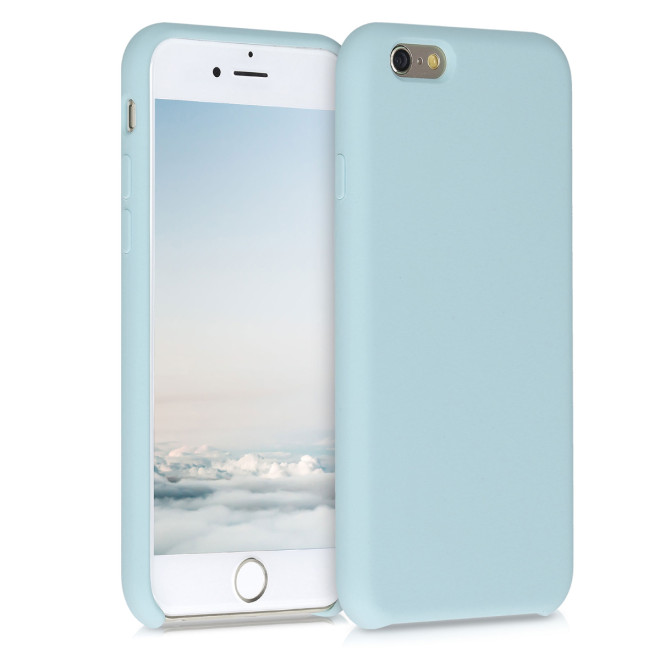 KW Θήκη Σιλικόνης iPhone 6 / 6S - Soft Flexible Rubber Protective Cover - Pastel Blue (40223.177)