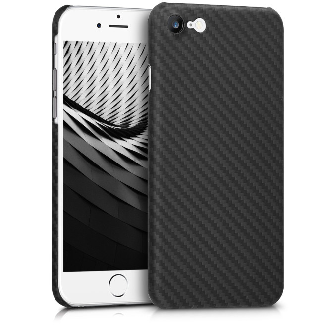 Kalibri Aramid Fiber Body - Σκληρή Θήκη Apple iPhone SE 2022 / 2020 / 8 / 7 - Black Matte 