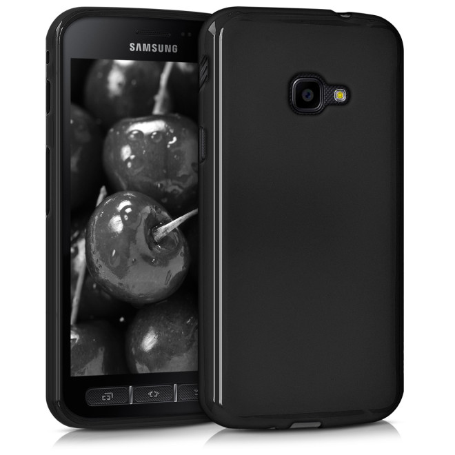 KW Θήκη Σιλικόνης Samsung Galaxy Xcover 4 - Soft Flexible Shock Absorbent Protective Phone Cover - Black Matte