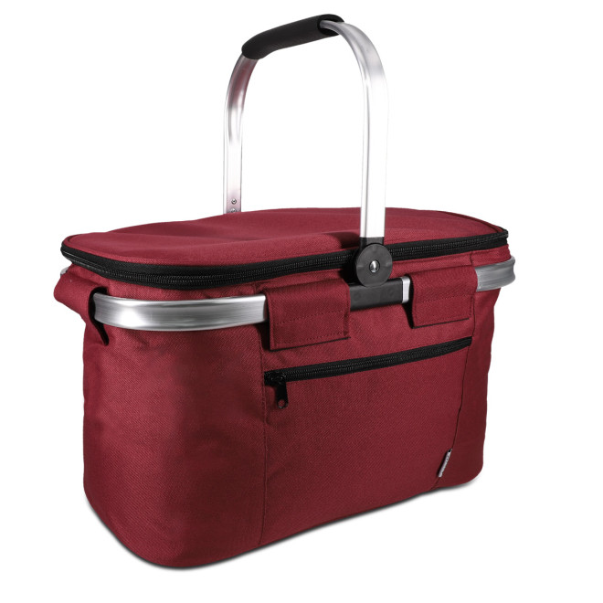 Navaris Picnic Basket Bag - Ισοθερμικό Σακίδιο Πικ-Νικ με Πτυσσόμενη Λαβή - 27L - Red