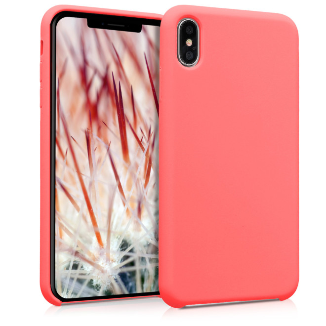 KW TPU Θήκη Σιλικόνης Apple iPhone XS Max - Soft Flexible Rubber Protective Cover - Neon Coral 