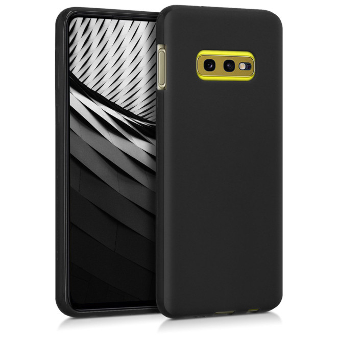 KW Θήκη Σιλικόνης Samsung Galaxy S10e - Soft Flexible Shock Absorbent Protective Phone Cover - Black Matte