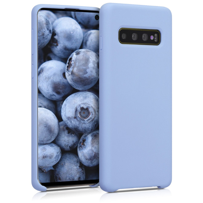 KW Θήκη Σιλικόνης Samsung Galaxy S10 - Soft Flexible Rubber Protective Cover - Light Blue Matte 