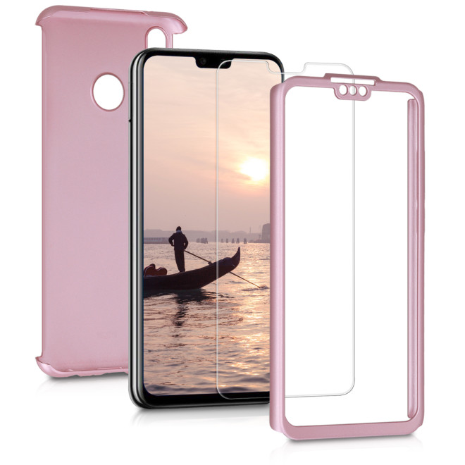 KW Θήκη Full Body Huawei Y9 2019 & Tempered Glass - Metallic Rose Gold