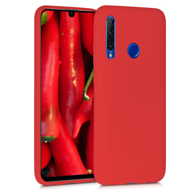 KW Θήκη Σιλικόνης Huawei Honor 20 Lite - Dark Red 