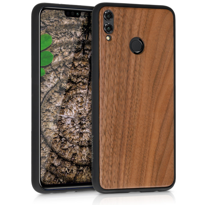 KW Σκληρή Ξύλινη Θήκη Huawei Honor 8X - Dark Brown 