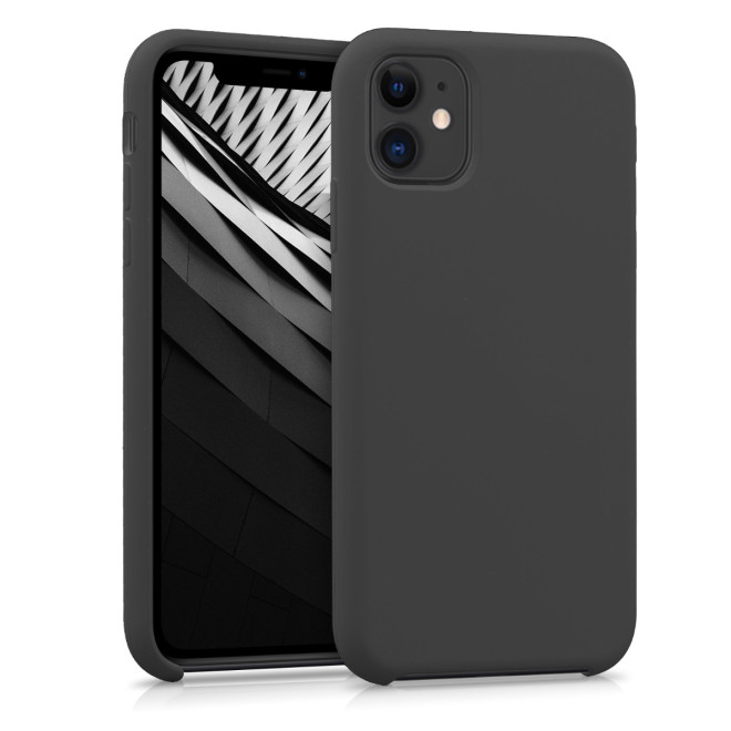 KW Θήκη Σιλικόνης Apple iPhone 11 - Soft Flexible Rubber Protective Cover - Black