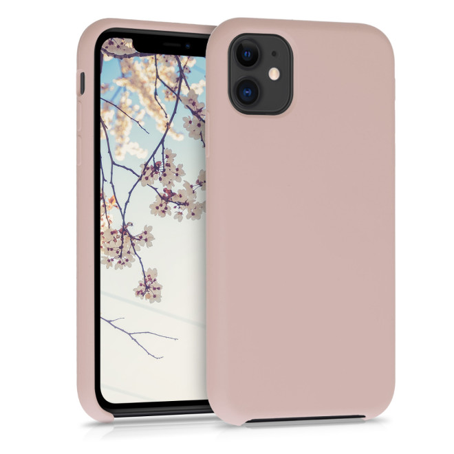 KW Θήκη Σιλικόνης Apple iPhone 11 - Soft Flexible Rubber Protective Cover - Dusty Pink