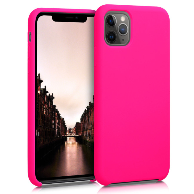 KW Θήκη Σιλικόνης Apple iPhone 11 Pro Max - Soft Flexible Rubber - Neon Pink