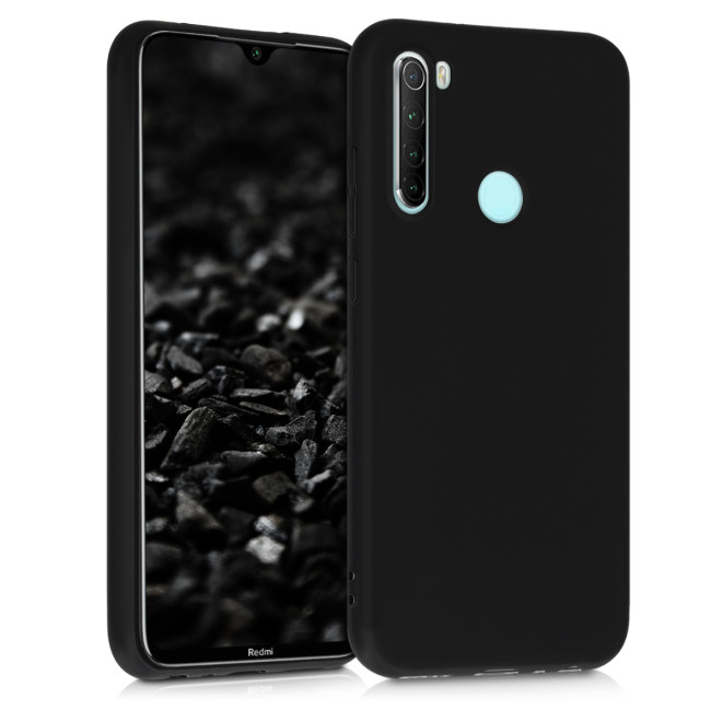 KW Θήκη Σιλικόνης Xiaomi Redmi Note 8 / Note 8 2021 - Black Matte