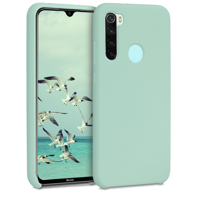 KW Θήκη Σιλικόνης Xiaomi Redmi Note 8 / Note 8 2021 - Soft Flexible Rubber - Mint Matte