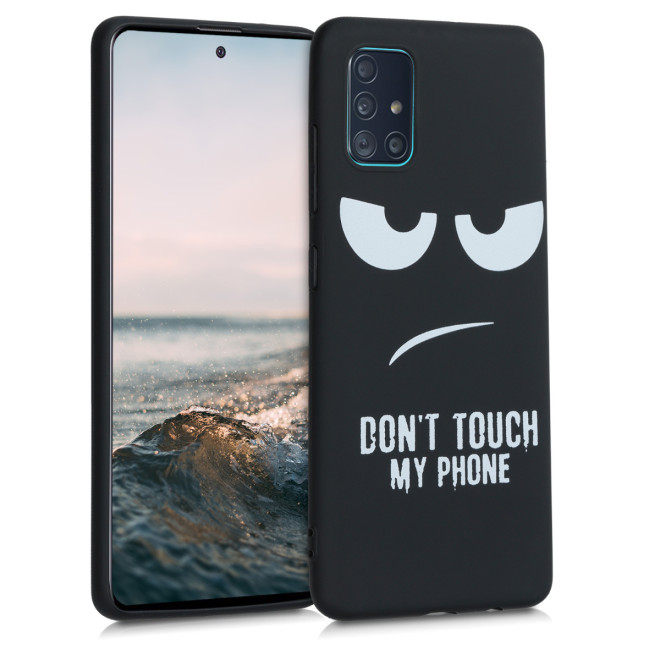 KW Θήκη Σιλικόνης Samsung Galaxy A51 - Don't Touch My Phone - White / Black