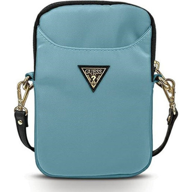 Guess Triangle Logo Phone Bag - Universal Θήκη Κινητών έως 6.7" - Light Blue