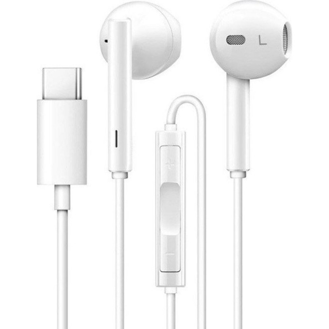 Handsfree Ακουστικά Official Huawei CM33 Ενσύρματα με Type-C & Τεχνολογία ANC Ακύρωσης Θορύβου White
