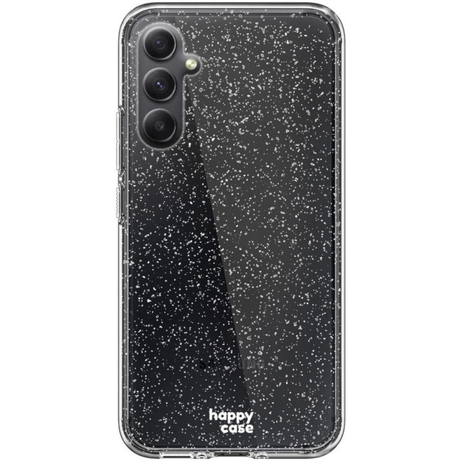 HappyCase Διάφανη Θήκη Σιλικόνης Samsung Galaxy A14 - Glitter Print