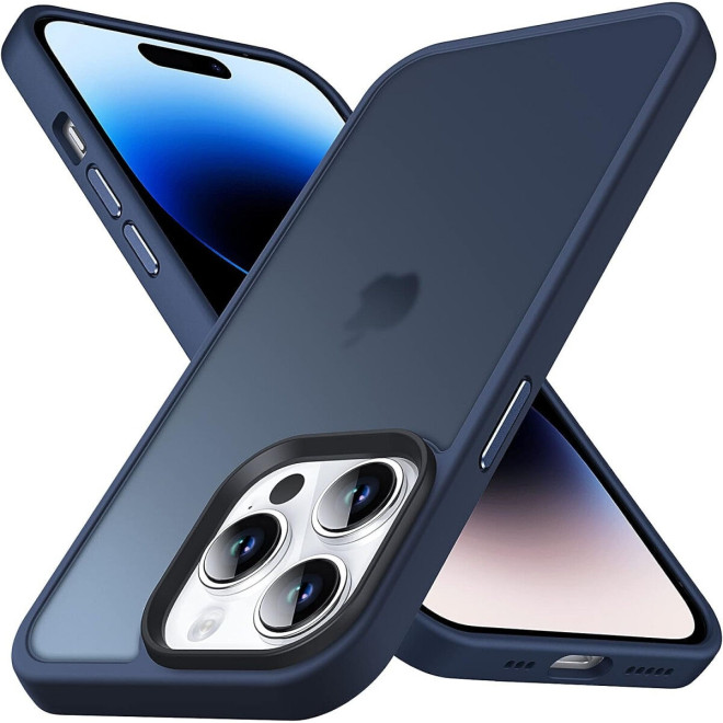 HappyCase Ημιδιάφανη Σκληρή Θήκη - Apple iPhone 14 Pro Max - Matte Dark Blue