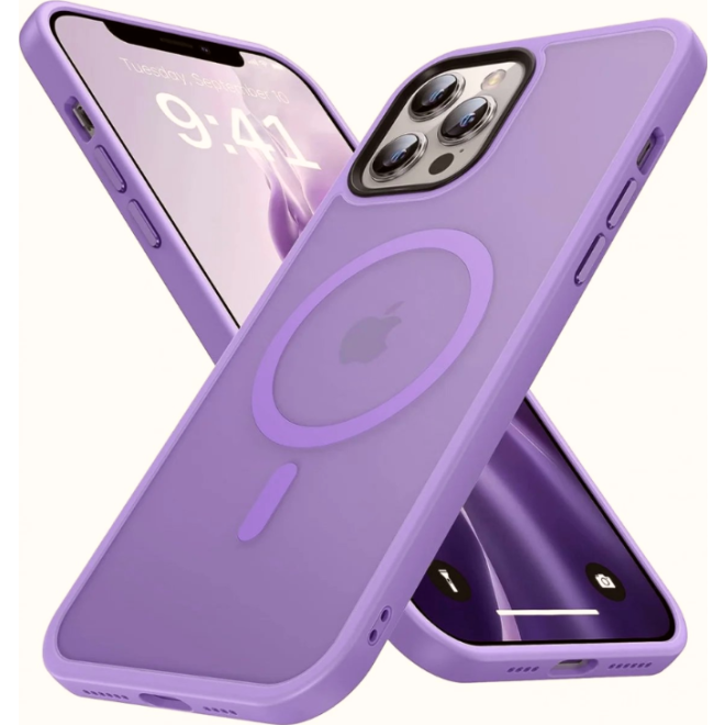 HappyCase Ημιδιάφανη Σκληρή Θήκη MagSafe - Apple iPhone 12 Pro Max - Matte Lila