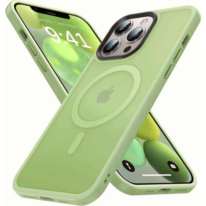 HappyCase Ημιδιάφανη Σκληρή Θήκη MagSafe - Apple iPhone 13 Pro Max - Matte Green