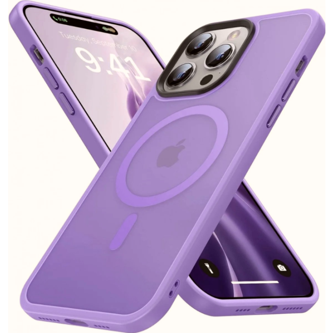 HappyCase Ημιδιάφανη Σκληρή Θήκη MagSafe - Apple iPhone 14 Pro - Matte Violet