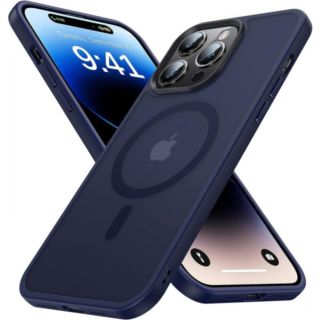 HappyCase Ημιδιάφανη Σκληρή Θήκη MagSafe - Apple iPhone 14 Pro Max - Matte Blue