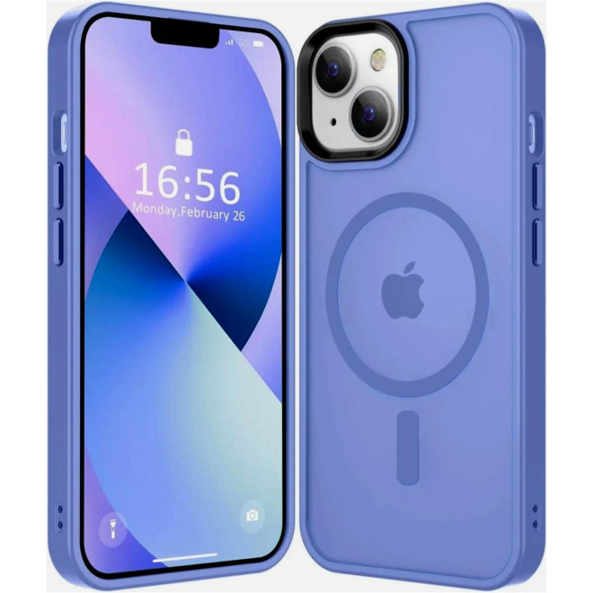 HappyCase Ημιδιάφανη Σκληρή Θήκη MagSafe - Apple iPhone 15 - Matte Blue