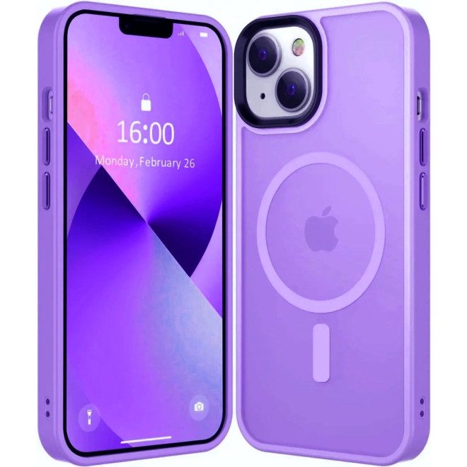HappyCase Ημιδιάφανη Σκληρή Θήκη MagSafe - Apple iPhone 15 - Matte Lila