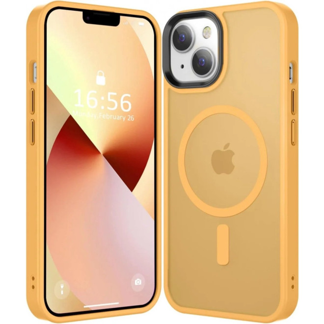 HappyCase Ημιδιάφανη Σκληρή Θήκη MagSafe - Apple iPhone 15 - Matte Orange