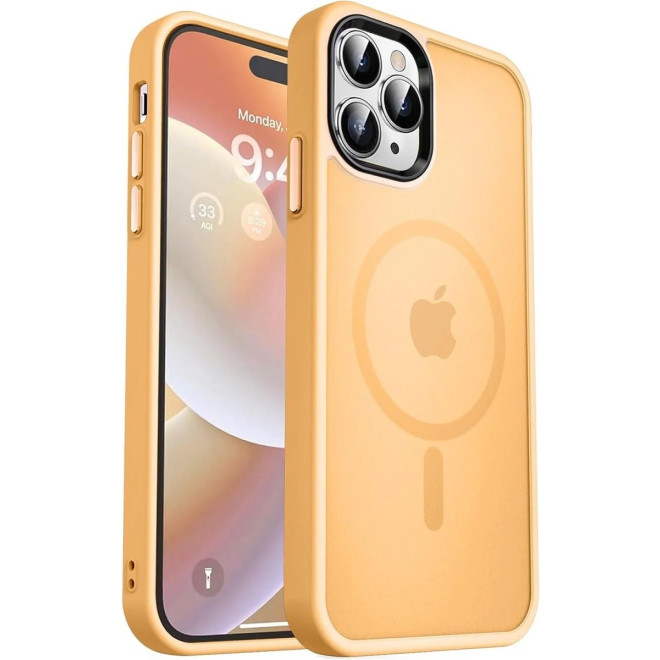 HappyCase Ημιδιάφανη Σκληρή Θήκη MagSafe - Apple iPhone 15 Pro - Matte Orange