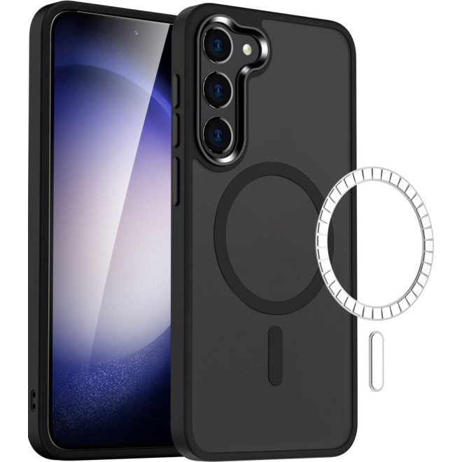 HappyCase Ημιδιάφανη Σκληρή Θήκη MagSafe - Samsung Galaxy S23 Plus - Matte Black