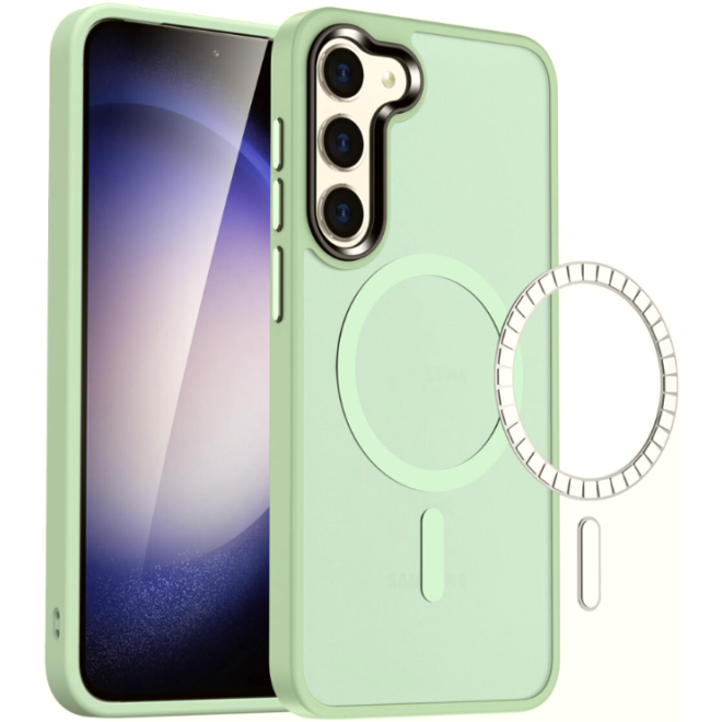 HappyCase Ημιδιάφανη Σκληρή Θήκη MagSafe - Samsung Galaxy S23 Plus - Matte Green