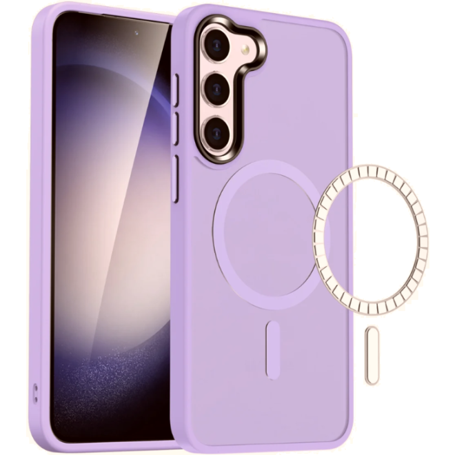 HappyCase Ημιδιάφανη Σκληρή Θήκη MagSafe - Samsung Galaxy S23 Plus - Matte Violet