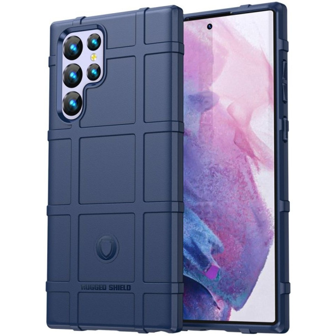 HappyCase ShockProof Rugged - Ανθεκτική Θήκη Σιλικόνης Samsung Galaxy S22 Ultra 5G - Blue