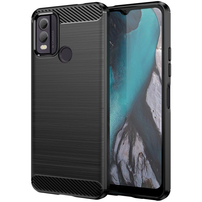 HappyCase Θήκη Σιλικόνης Brushed - Nokia C22 - Black