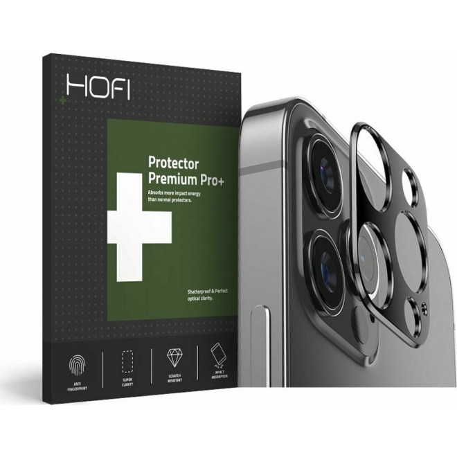Hofi Premium Pro+ Camera Metal Styling - Μεταλλικό Προστατευτικό Κάλυμμα Κάμερας Apple iPhone 12 Pro - Black