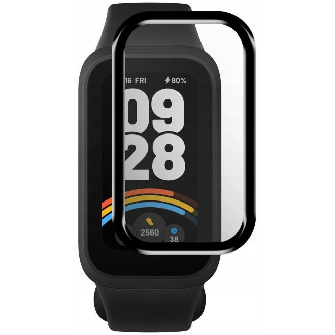Hybrid Glass Xiaomi Smart Band 9 Active Spacecase Smartwatch Αντιχαρακτικό Προστατευτικό Υβριδικό Οθόνης Black
