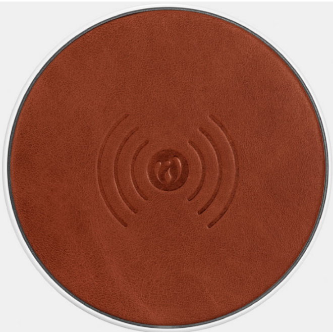 iCarer NW180 Genuine Leather Wireless Charging - Δερμάτινη Βάση Ασύρματης Φόρτισης Qi - 1A - Brown