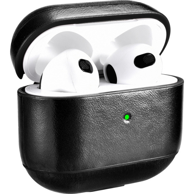 iCarer Vintage Δερμάτινη Θήκη για Apple AirPods 3rd Gen - Black