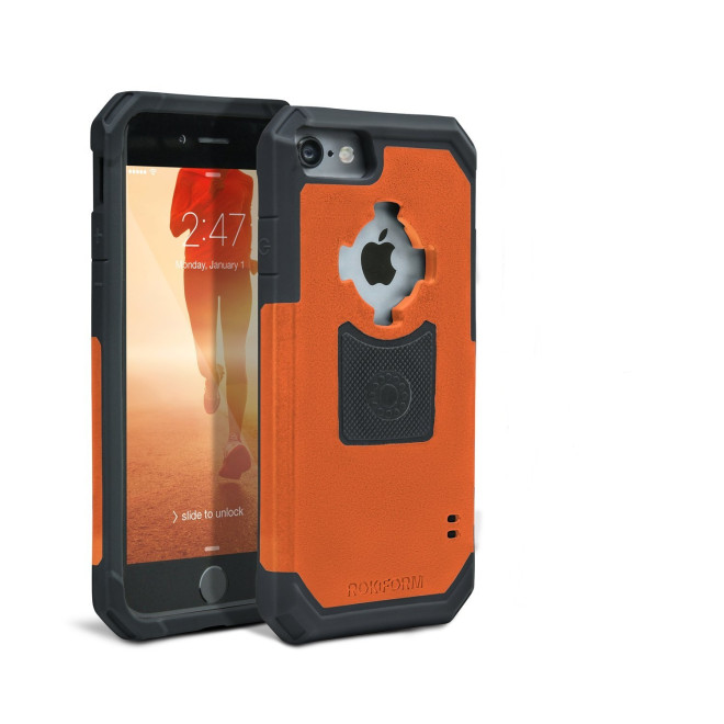 Rokform Θήκη iPhone 8 / 7 V3 Case - Orange/Gun Metal με Μαγνητική Βάση Αυτοκινήτου