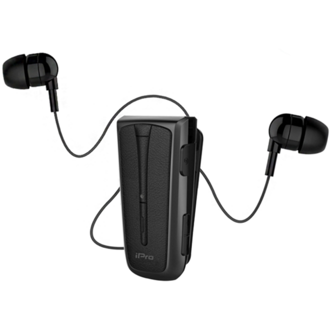 iPro Bluetooth Headset RH219s - Μονό Ασύρματο Bluetooth Ακουστικό MultiPoint με Δεύτερο Αποσπώμενο Ακουστικό - Black / Gray