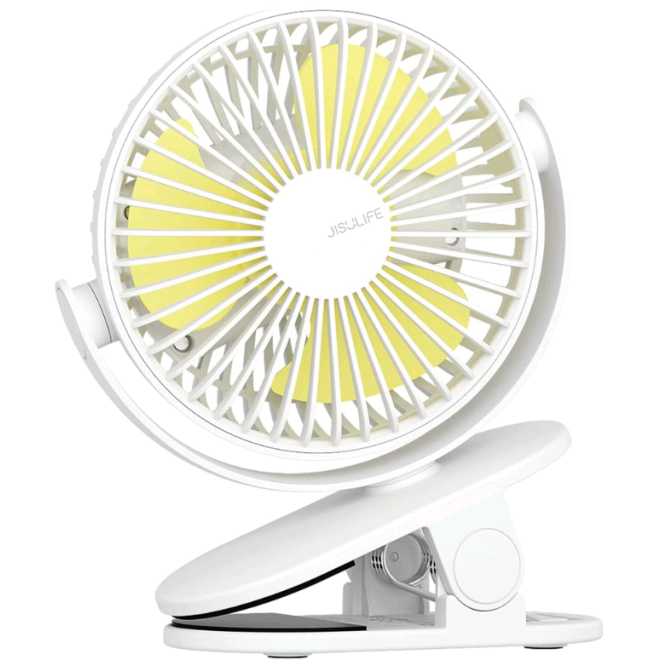 JisuLife Mini Clip Fan Life1 - Φορητό Επαναφορτιζόμενο Ανεμιστηράκι Γραφείου με Κλιπ Συγκράτησης - 4000mAh - White