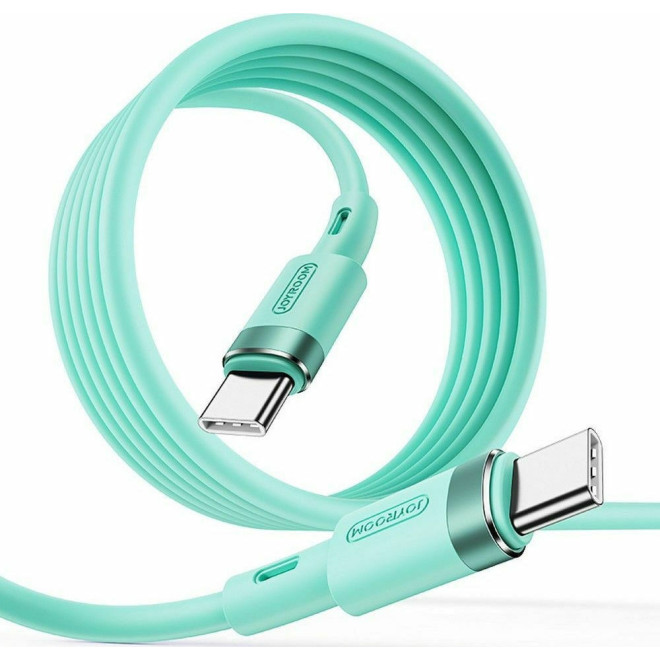 Joyroom PD Liquid Silicone Cable S-1230N9 - Καλώδιο Φόρτισης και Μεταφοράς Δεδομένων 3A - Type-C σε Type-C - 120cm - 60W - Green