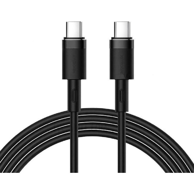 Joyroom PD Liquid Silicone Cable S-1830N9 - Καλώδιο Φόρτισης και Μεταφοράς Δεδομένων 3A - Type-C σε Type-C - 180cm - 60W - Black