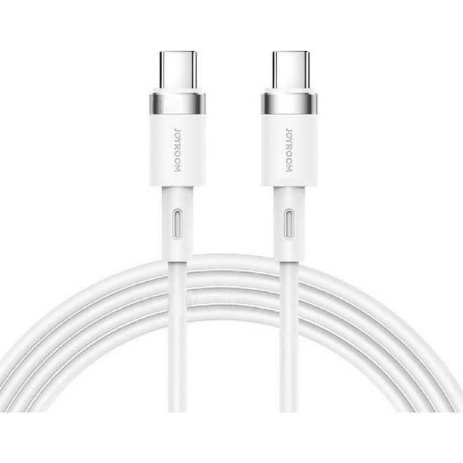 Joyroom PD Liquid Silicone Cable S-1830N9 - Καλώδιο Φόρτισης και Μεταφοράς Δεδομένων 3A - Type-C σε Type-C - 180cm - 60W - White