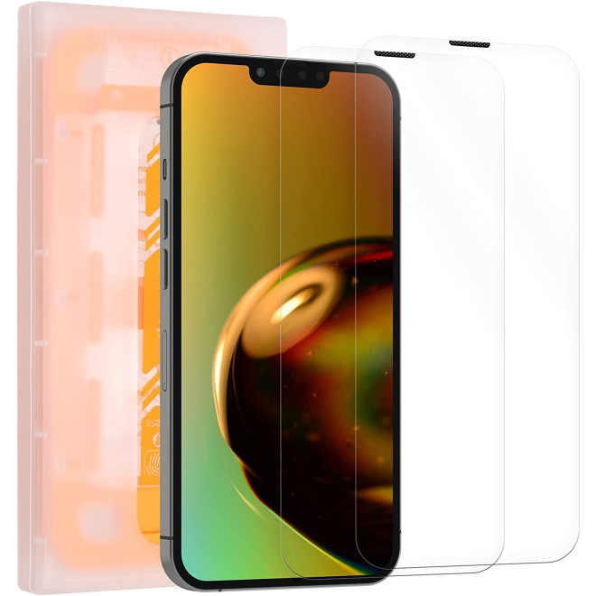 Kalibri Premium Tempered Glass - Full Screen Αντιχαρακτικό Προστατευτικό Γυαλί Οθόνης - Apple iPhone 13 / 13 Pro - Transparent - 2 Τεμάχια