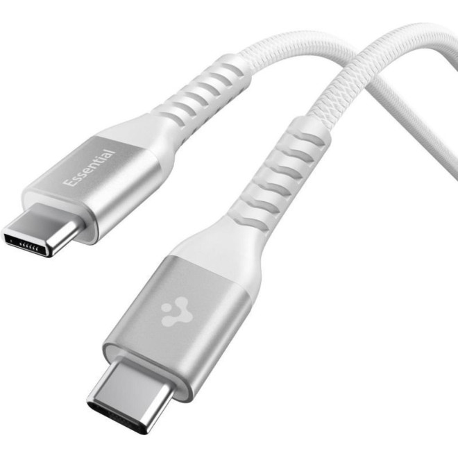 Καλώδιο Type-C Spigen Essential EB10010CCA Φόρτισης & Μεταφοράς Δεδομένων σε Type-C 100cm 100W White