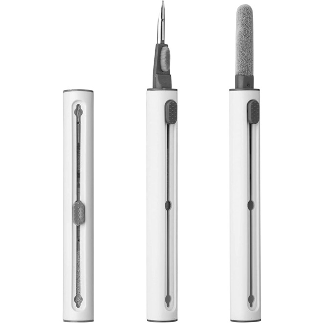 KW 2 Way Multicleaning Pen - Εργαλείο / Στυλό Καθαρισμού AirPods / Ακουστικών EarBuds / Smartphone / Smartwatch / Camera - White