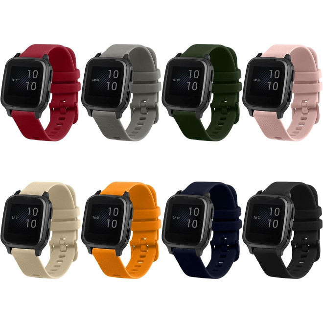 KW Λουράκι Σιλικόνης (20mm) Garmin Venu Sq Music / Sq - 8 Τεμάχια - Multicolor
