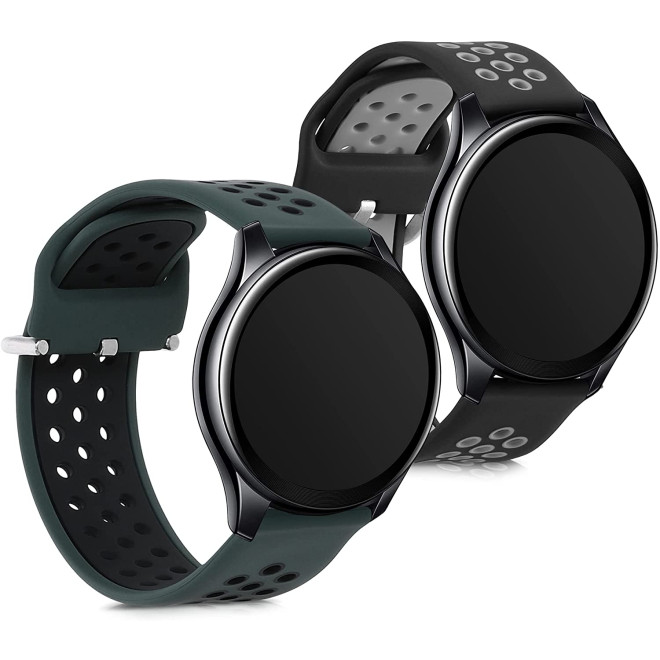 KW Λουράκι Σιλικόνης (22mm) OnePlus Watch - 2 Τεμάχια - Black / Grey / Dark Green / Black