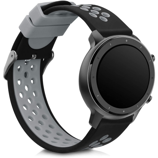 KW Λουράκι Σιλικόνης Huawei Watch GT 46mm - 2 Τεμάχια - Black / Grey / White